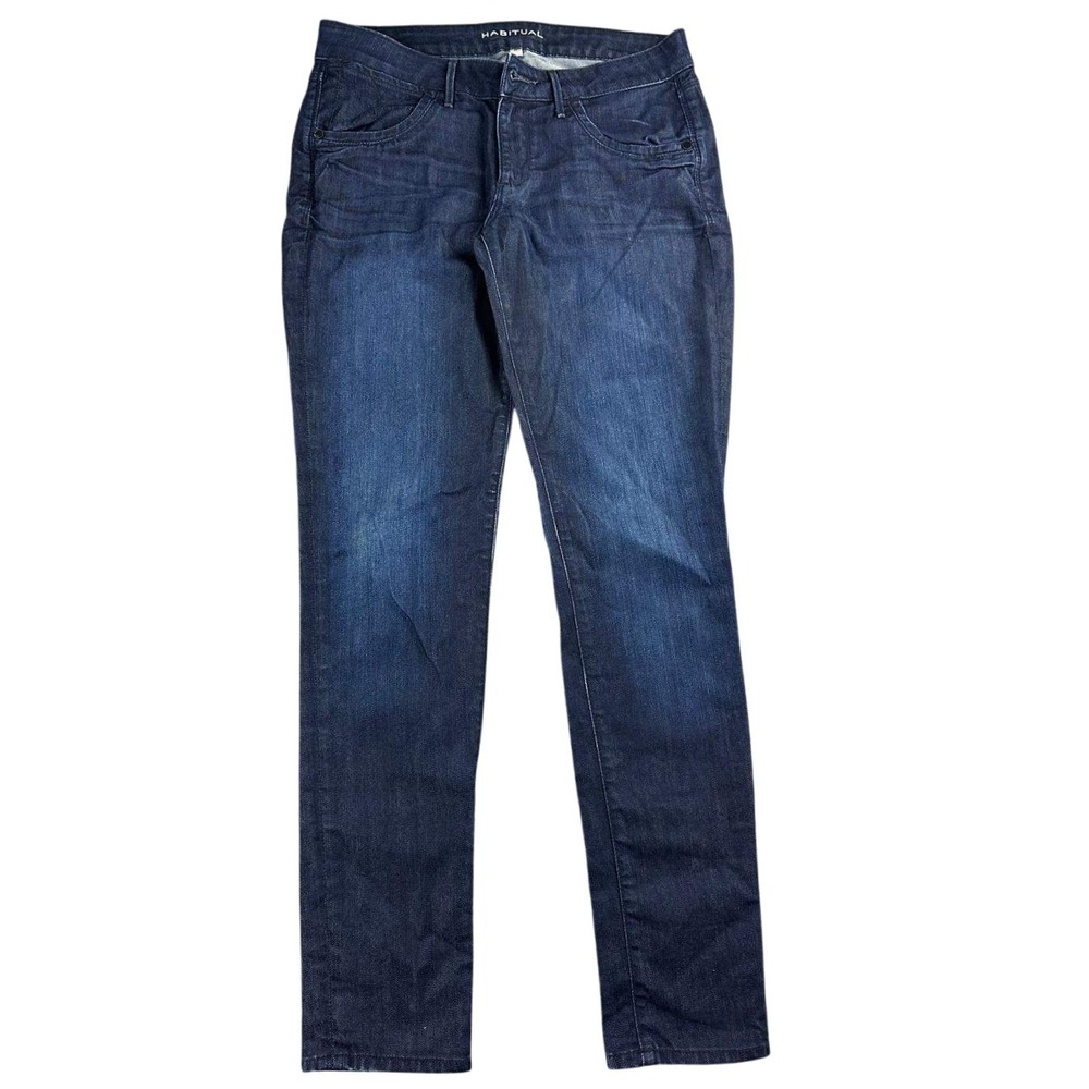 Habitual Jeans Women 29 Blue Slim Skinny Darkside‎ Denim Cotton Blend USA Made